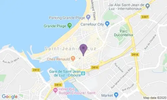 Localisation Banque Populaire Agence de Saint Jean de Luz