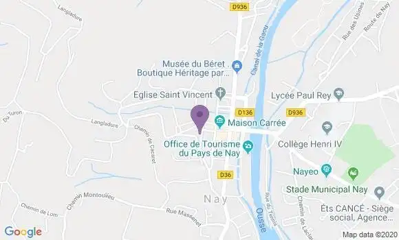 Localisation Banque Populaire Agence de Nay Bourdettes