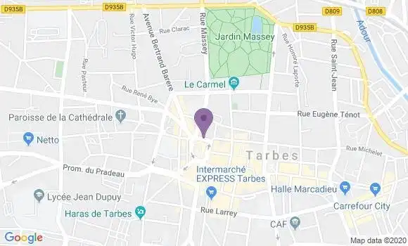 Localisation Banque Populaire Agence de Tarbes Verdun