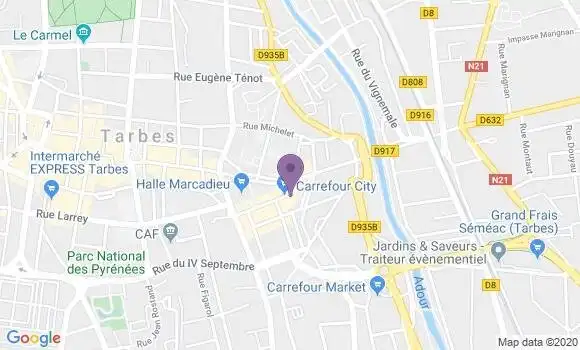 Localisation Banque Populaire Agence de Tarbes Marcadieu