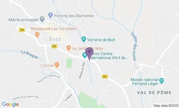 Localisation LCL Agence de Biot