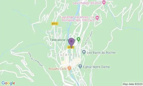 Localisation Banque Populaire Agence de Cauterets