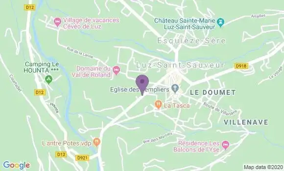 Localisation Banque Populaire Agence de Luz Saint Sauveur