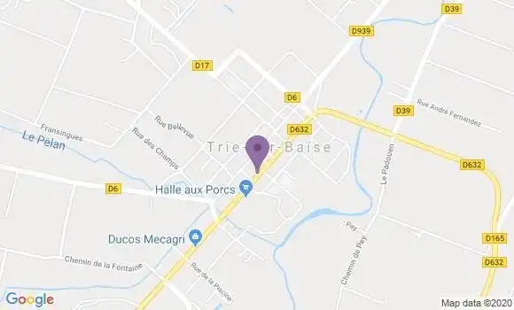 Localisation Banque Populaire Agence de Trie sur Baise