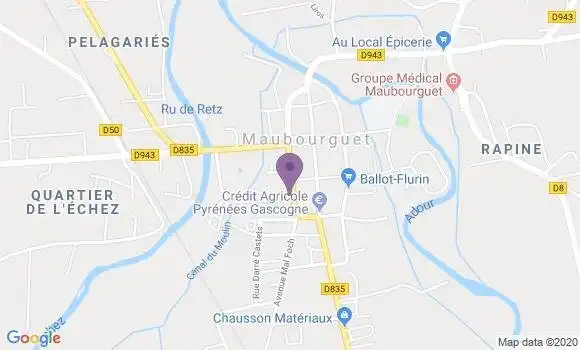 Localisation Banque Populaire Agence de Maubourguet