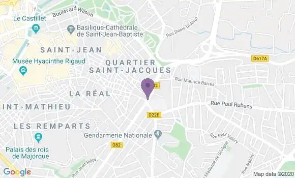 Localisation Banque Populaire Agence de Perpignan Cassanyes