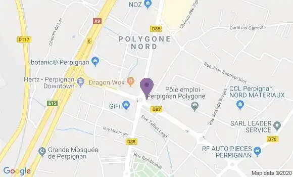 Localisation Banque Populaire Agence de Perpignan Polygone