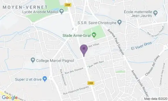 Localisation Banque Populaire Agence de Perpignan Joffre