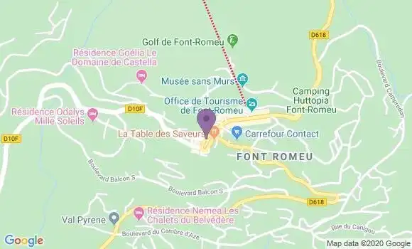 Localisation Banque Populaire Agence de Font Romeu
