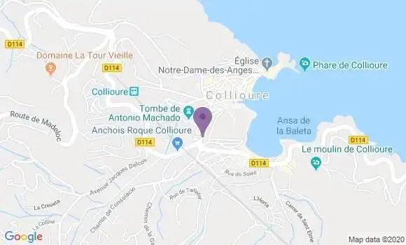 Localisation Banque Populaire Agence de Collioure
