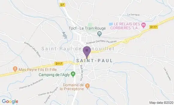 Localisation Banque Populaire Agence de Saint Paul de Fenouillet