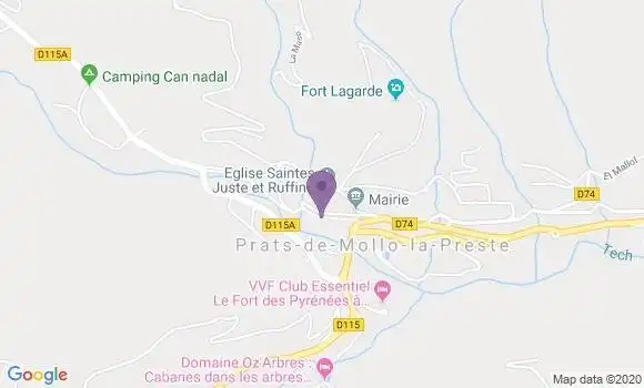 Localisation Banque Populaire Agence de Prats de Mollo