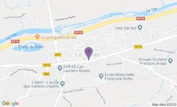 Localisation Banque Populaire Agence de Le Soler