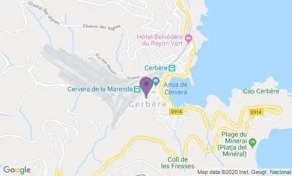 Localisation Banque Populaire Agence de Cerbère