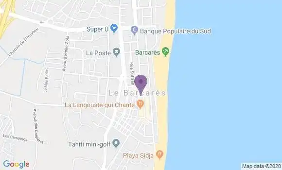 Localisation Banque Populaire Agence de Le Barcarès
