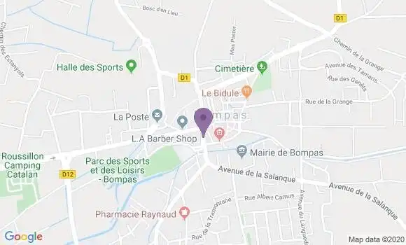 Localisation Banque Populaire Agence de Bompas