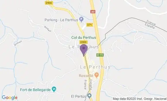 Localisation Banque Populaire Agence de Le Perthus