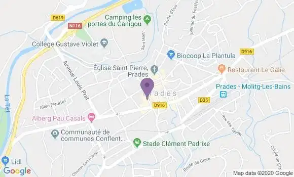 Localisation Banque Populaire Agence de Prades