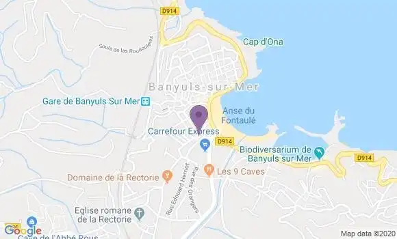 Localisation Banque Populaire Agence de Banyuls sur Mer