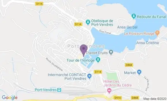 Localisation Banque Populaire Agence de Port Vendres