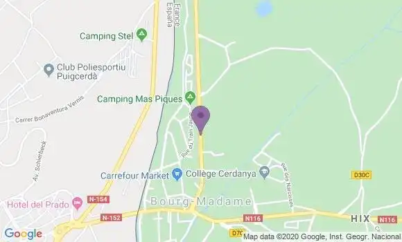 Localisation Banque Populaire Agence de Bourg Madame
