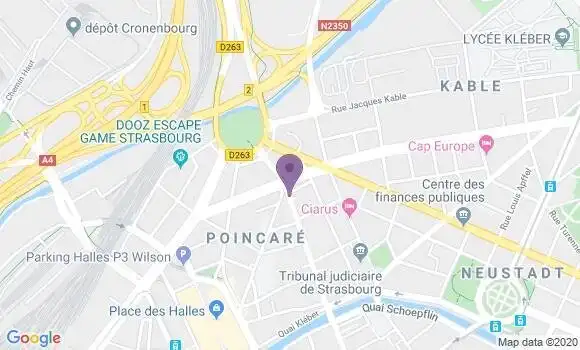 Localisation Banque Populaire Agence de Strasbourg Faubourg de Pierre