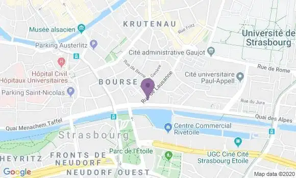 Localisation Banque Populaire Agence de Strasbourg Porte de France
