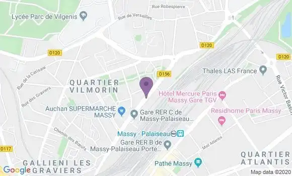 Localisation LCL Agence de Massy Vilmorin