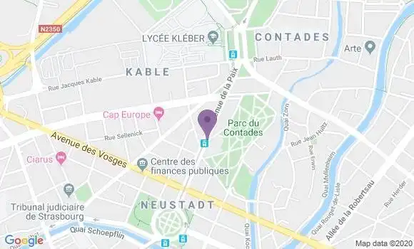 Localisation Banque Populaire Agence de Strasbourg Contades