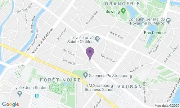Localisation Banque Populaire Agence de Strasbourg Anvers
