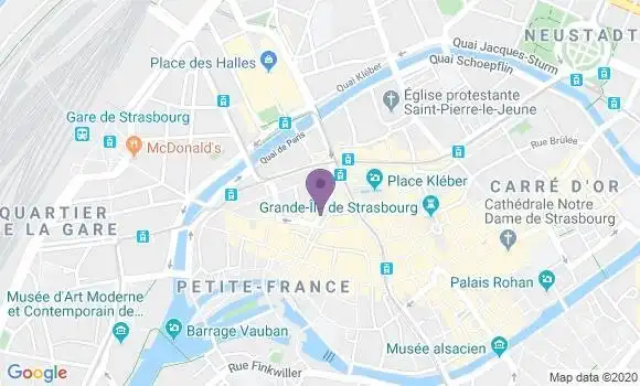 Localisation Banque Populaire Agence de Strasbourg Europe