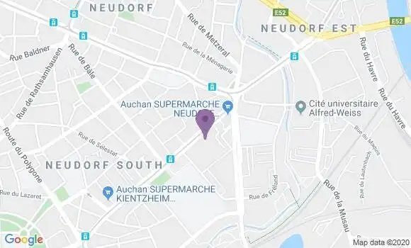Localisation Banque Populaire Agence de Strasbourg Musau