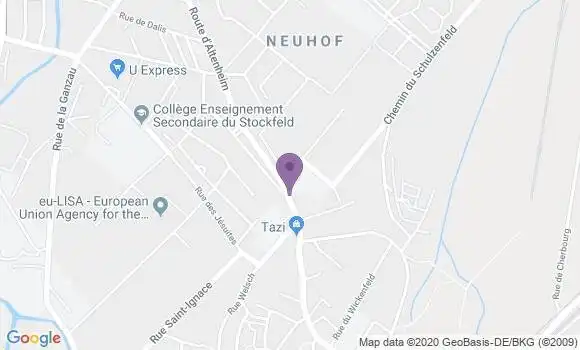 Localisation Banque Populaire Agence de Strasbourg Neuhof