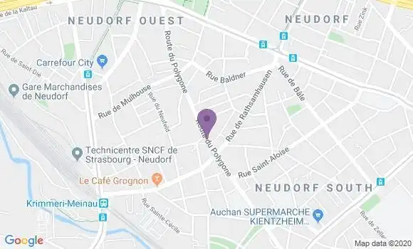 Localisation Banque Populaire Agence de Strasbourg Neudorf