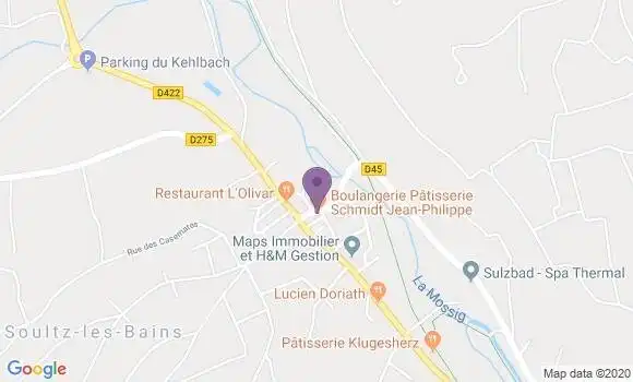 Localisation Banque Populaire Agence de Molsheim