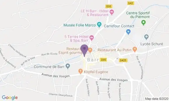 Localisation Banque Populaire Agence de Barr