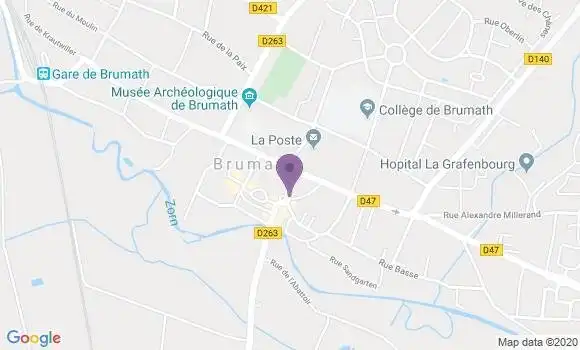 Localisation Banque Populaire Agence de Brumath