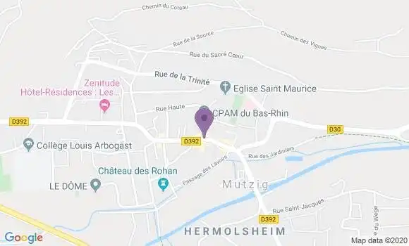 Localisation Banque Populaire Agence de Mutzig