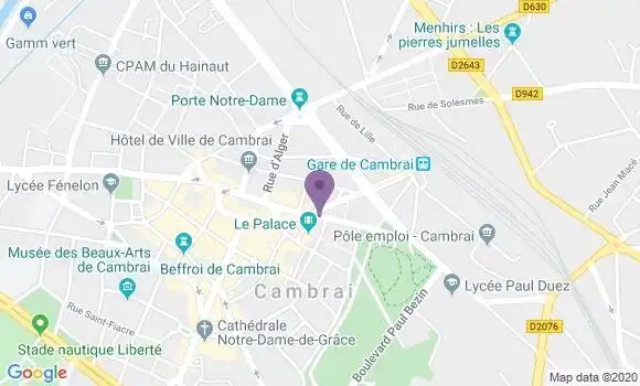 Localisation LCL Agence de Cambrai