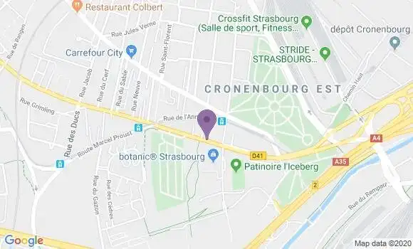 Localisation Banque Populaire Agence de Strasbourg Cronenbourg Ober