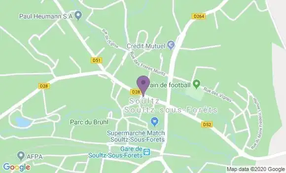 Localisation Banque Populaire Agence de Soultz sous Forêts