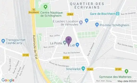 Localisation Banque Populaire Agence de Schiltigheim Kleber