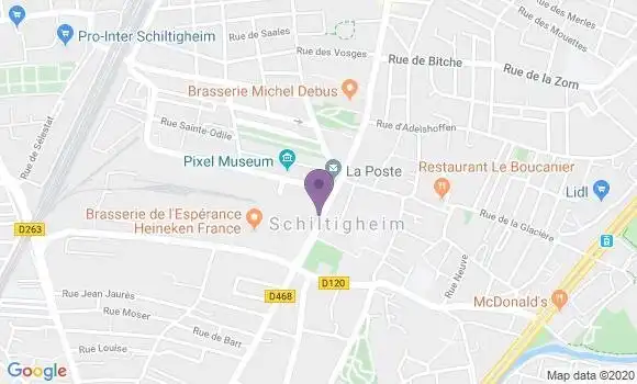 Localisation Banque Populaire Agence de Schiltigheim