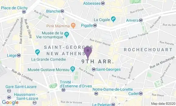 Localisation LCL Agence de Paris Saint Georges