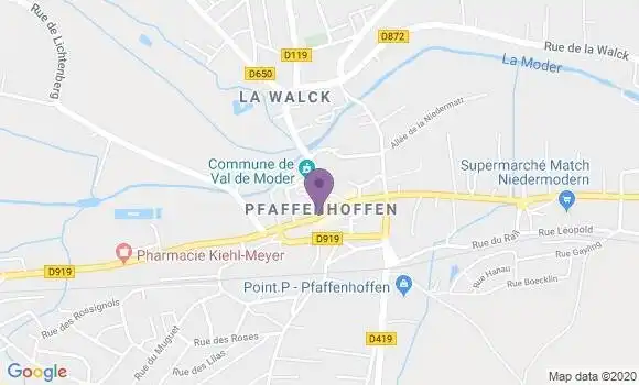 Localisation Banque Populaire Agence de Pfaffenhoffen