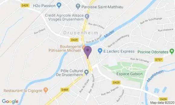 Localisation Banque Populaire Agence de Drusenheim