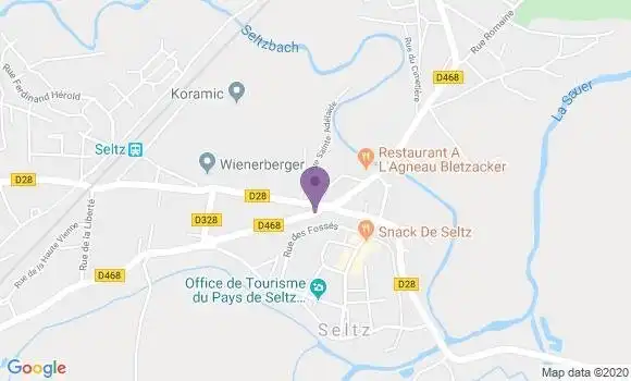 Localisation Banque Populaire Agence de Seltz
