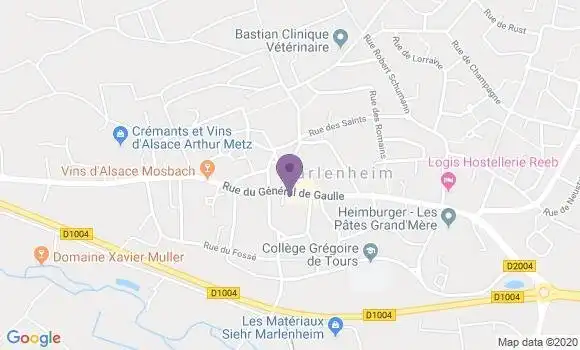 Localisation Banque Populaire Agence de Marlenheim
