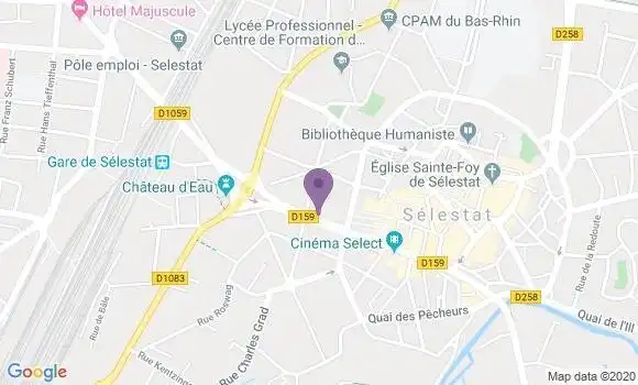 Localisation Banque Populaire Agence de Sélestat