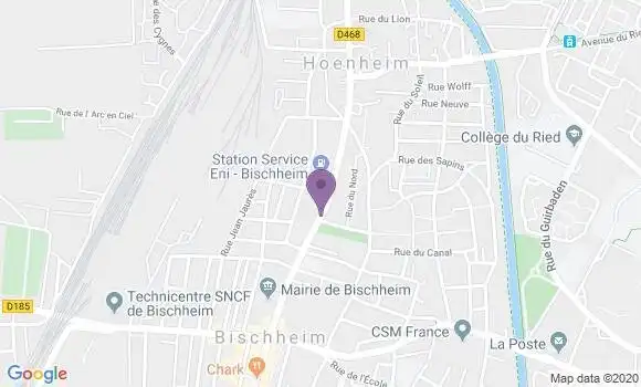 Localisation Banque Populaire Agence de Bischheim